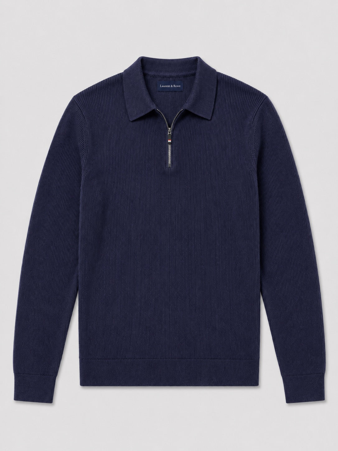 Men’s Quarter Zip Long Sleeve Polo Lapel Autumn Top for Business Casual and Office Wear