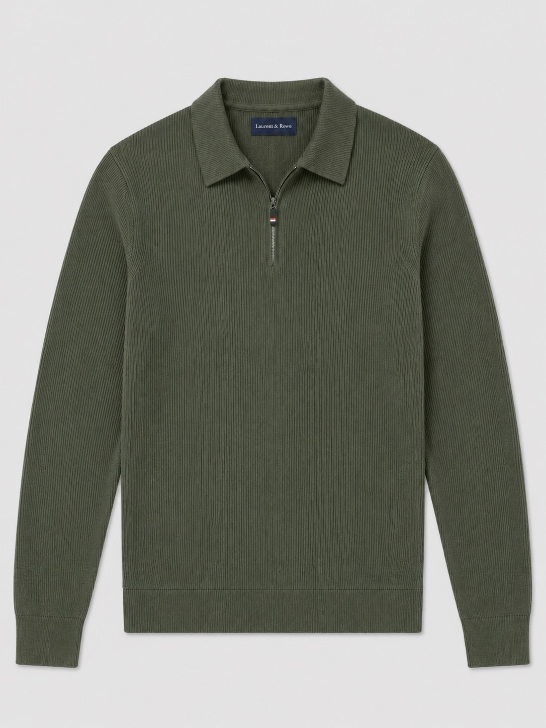 Men’s Quarter Zip Long Sleeve Polo Lapel Autumn Top for Business Casual and Office Wear