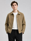 Men’s Jacket Turn-Down Collar Loose Fit Business Casual Autumn Jacket Outerwear for Commuting and Everyday Wear