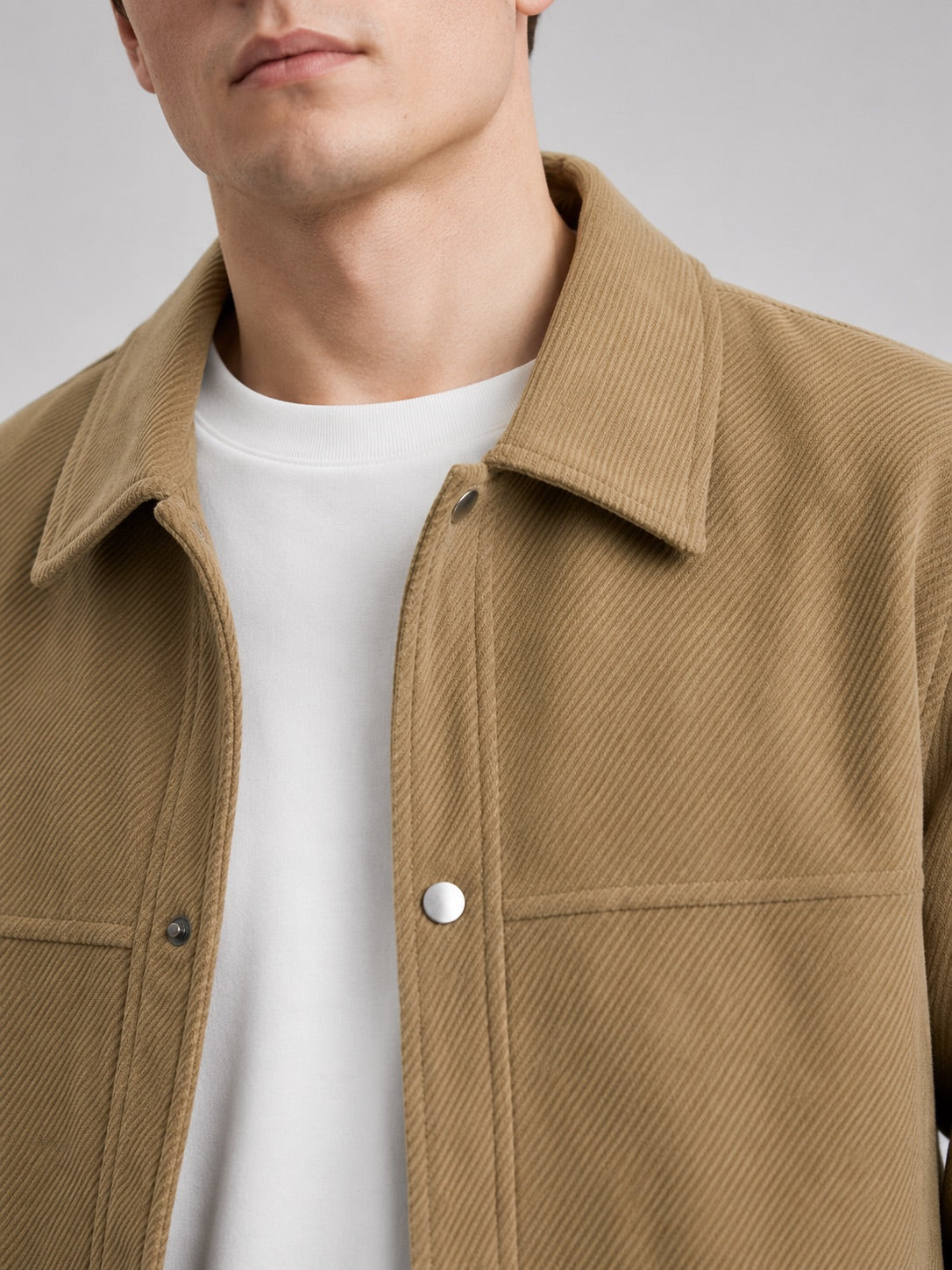 Men’s Jacket Turn-Down Collar Loose Fit Business Casual Autumn Jacket Outerwear for Commuting and Everyday Wear