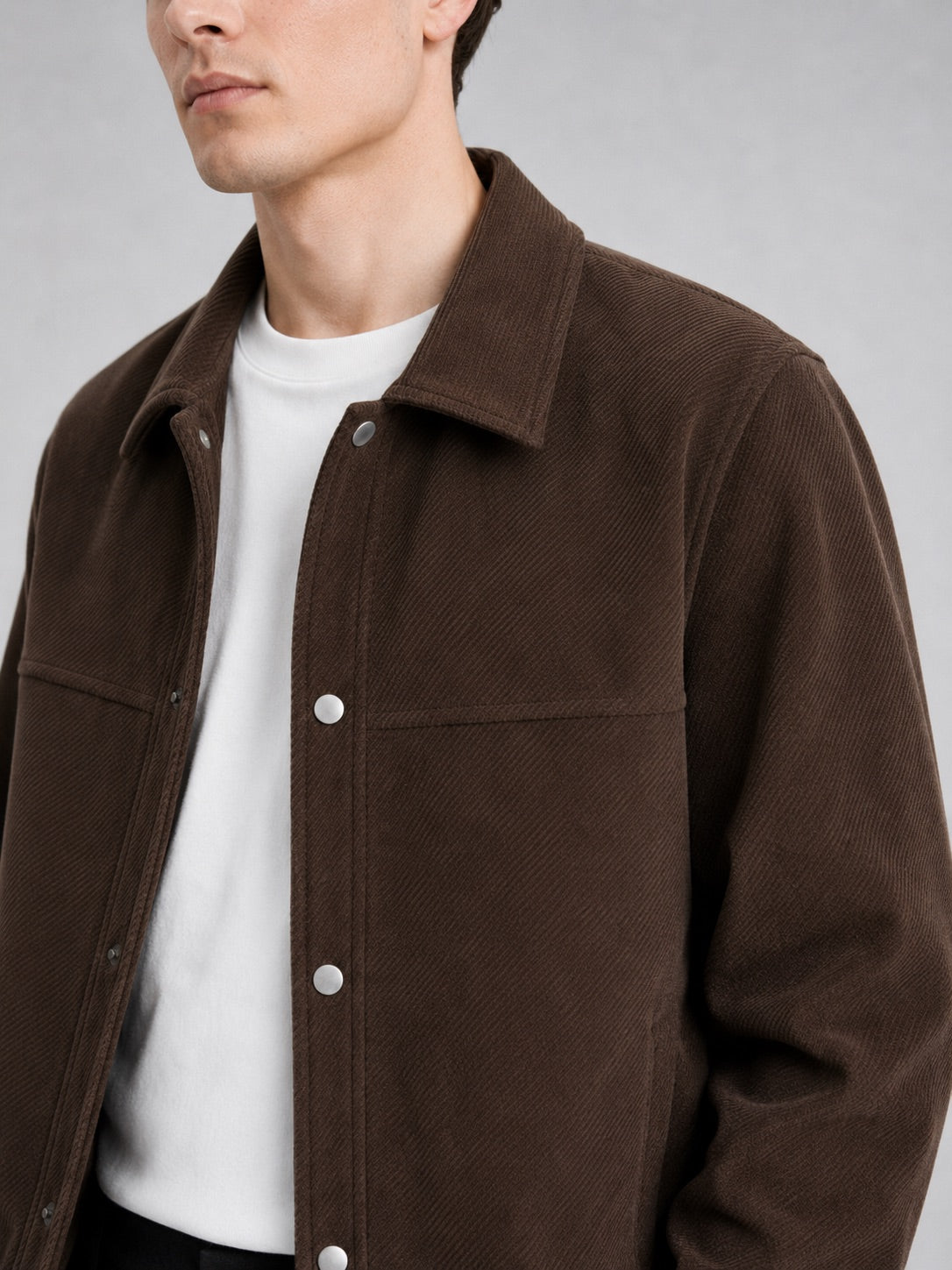 Men’s Jacket Turn-Down Collar Loose Fit Business Casual Autumn Jacket Outerwear for Commuting and Everyday Wear