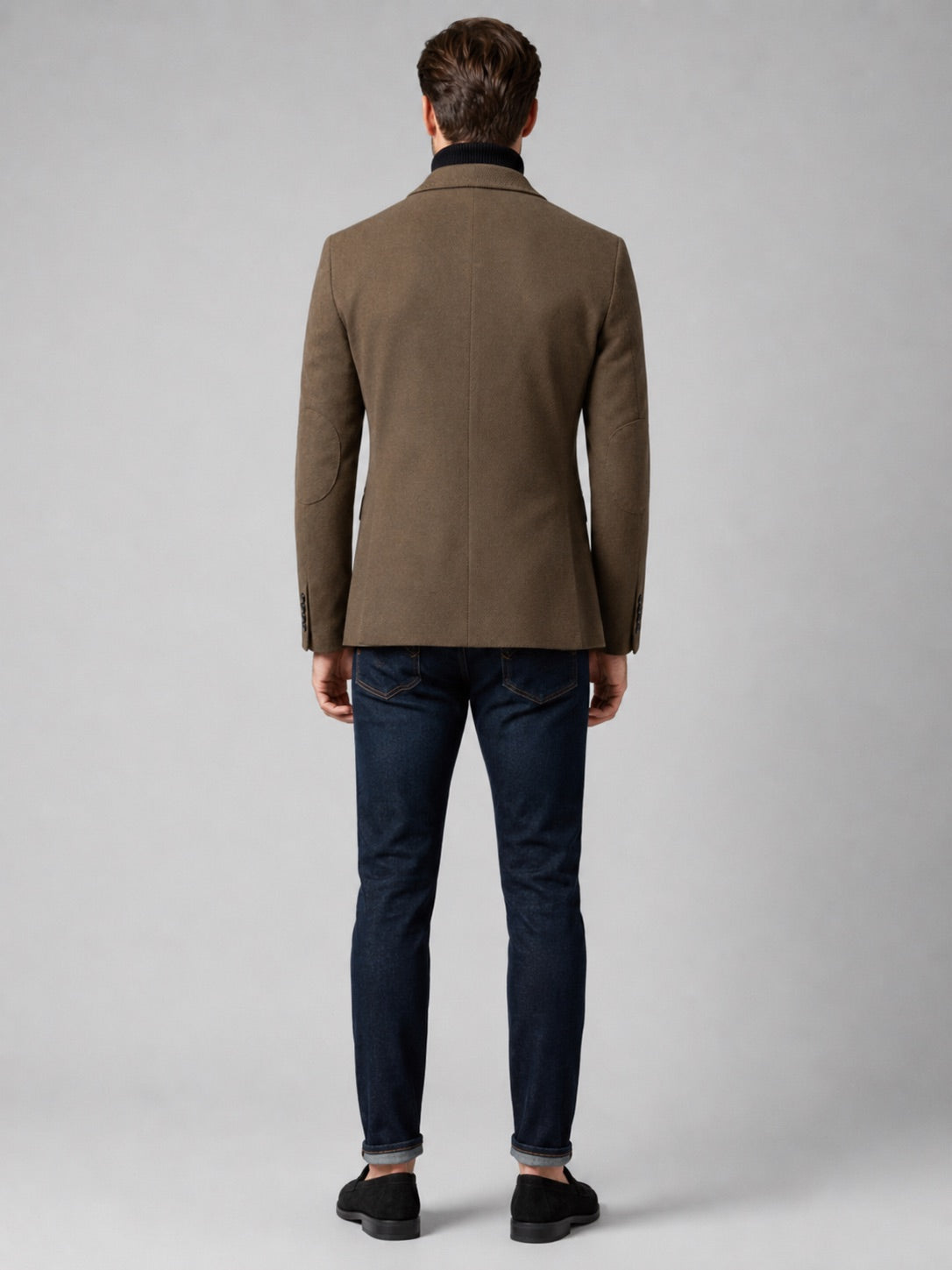 Men’s Blazer Slim Fit Single Breasted Solid Colour Autumn Winter Suit Jacket for Business Casual and Office Wear