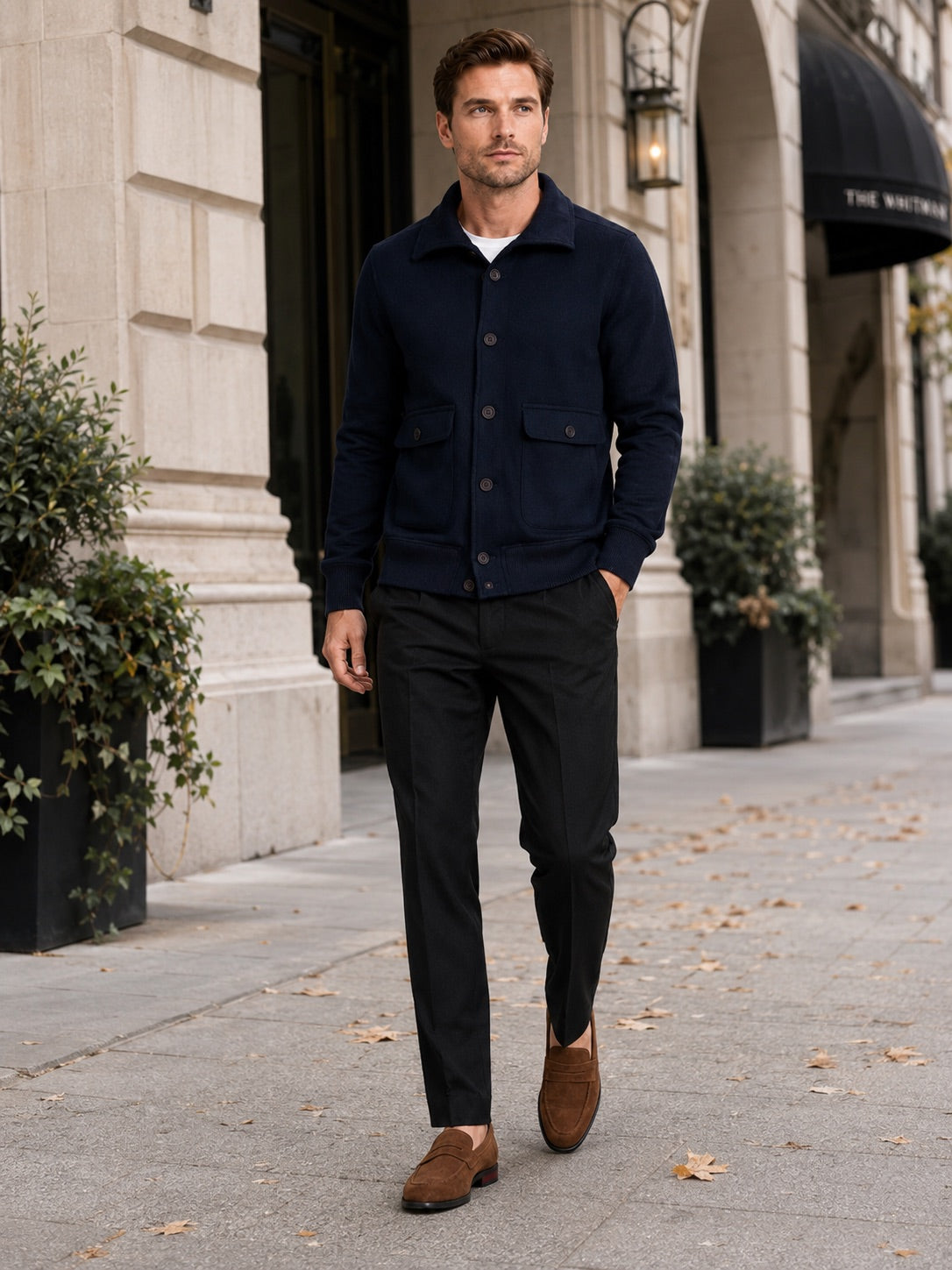 Men’s Chore Jacket Button-Up Windproof Pocket Casual Winter Autumn Jacket for Outdoor and Everyday Wear