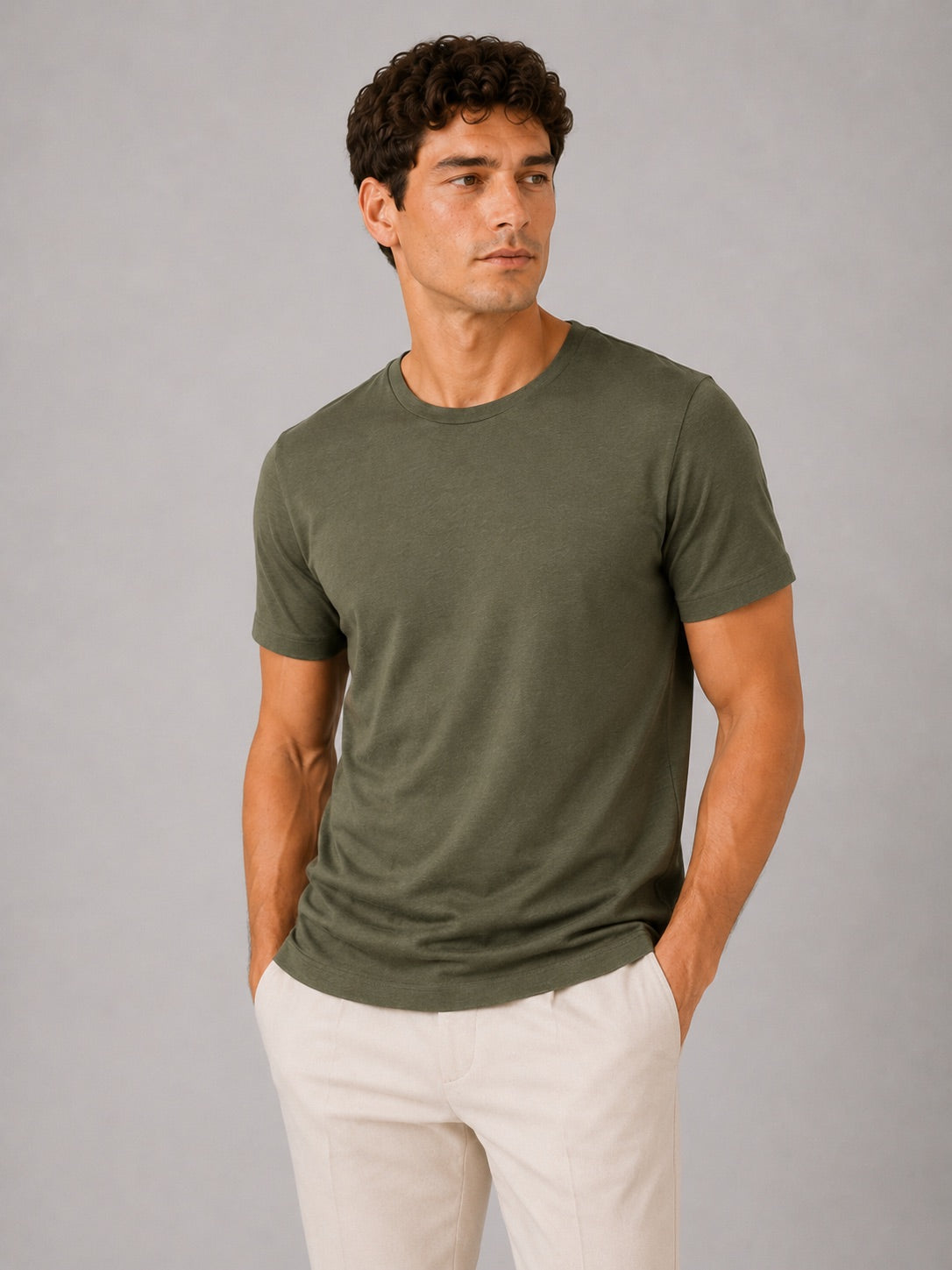Men’s Crew Neck T-Shirt 100% Cotton Soft Short Sleeve Summer Top for Homewear and Casual Wear