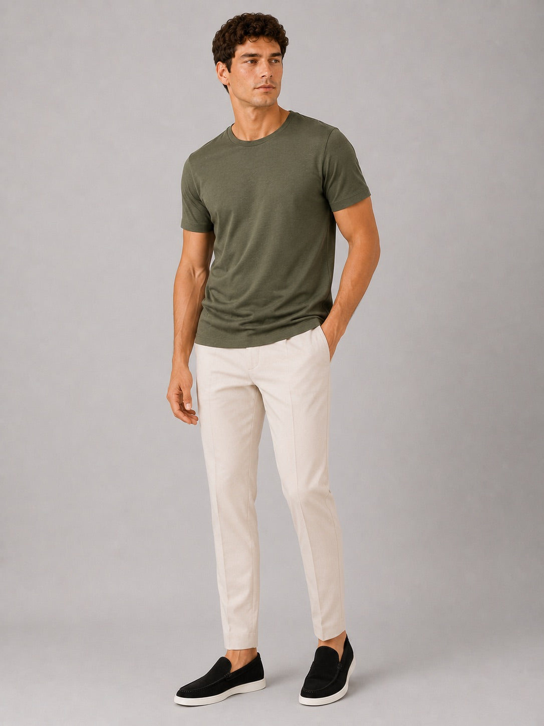 Men’s Crew Neck T-Shirt 100% Cotton Soft Short Sleeve Summer Top for Homewear and Casual Wear