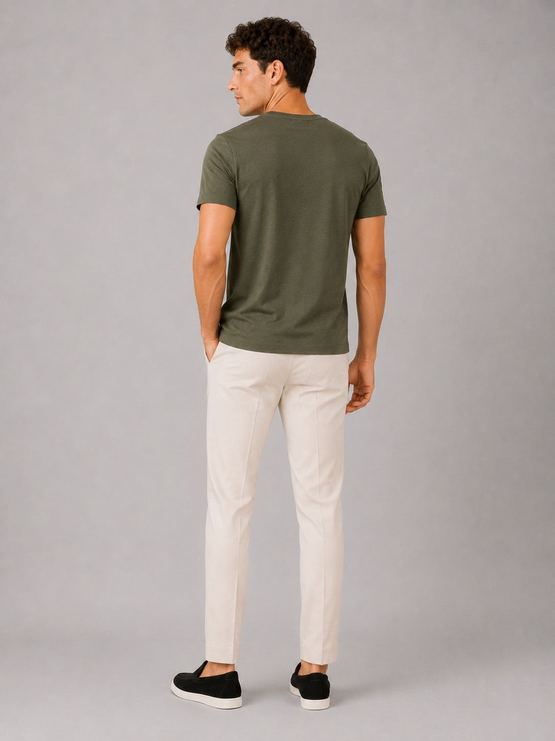 Men’s Crew Neck T-Shirt 100% Cotton Soft Short Sleeve Summer Top for Homewear and Casual Wear