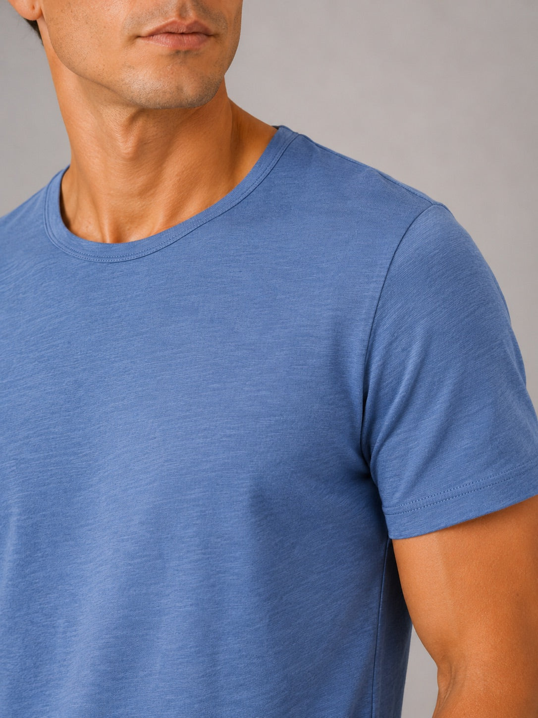 Men’s Crew Neck T-Shirt 100% Cotton Soft Short Sleeve Summer Top for Homewear and Casual Wear