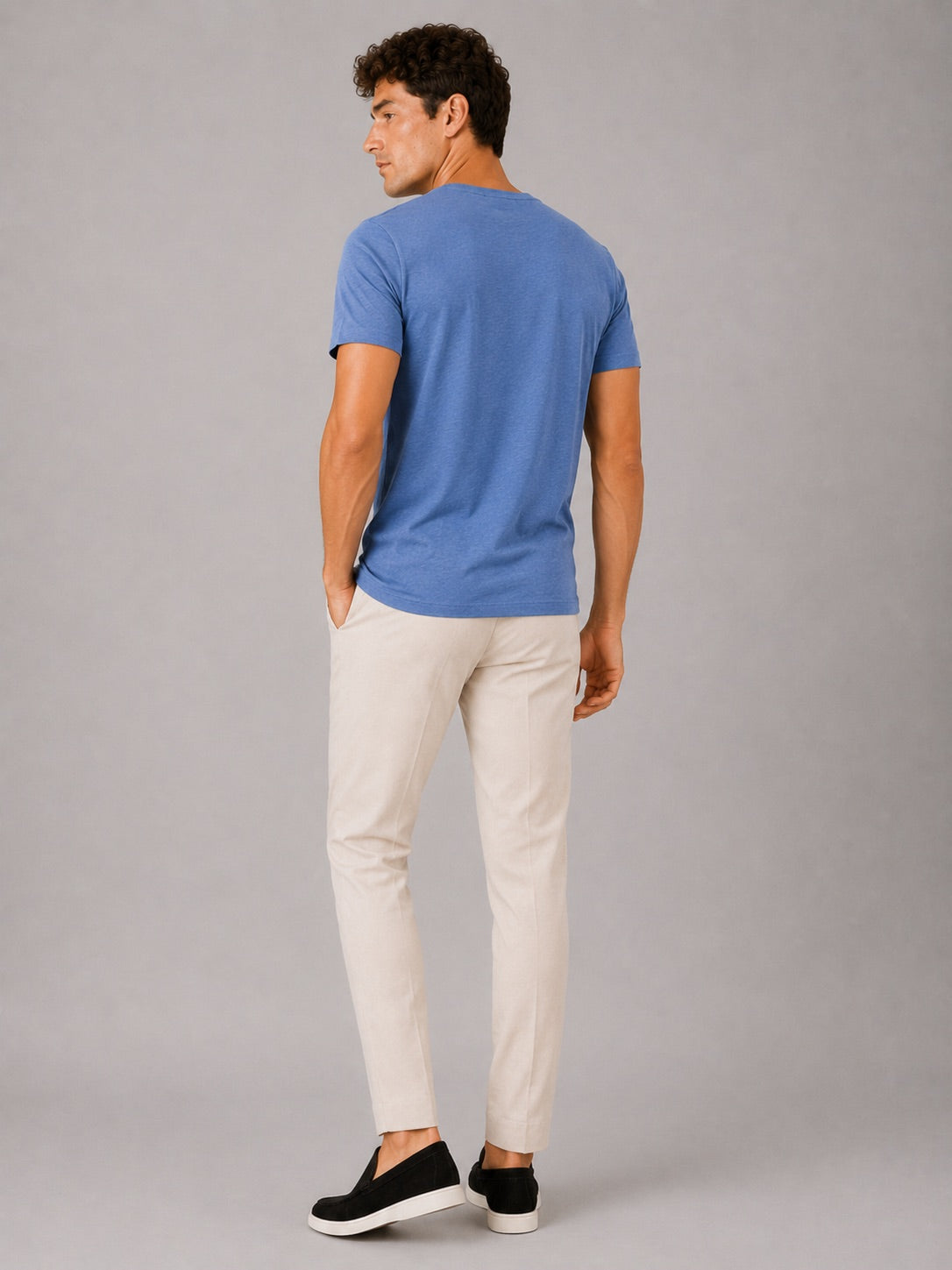Men’s Crew Neck T-Shirt 100% Cotton Soft Short Sleeve Summer Top for Homewear and Casual Wear