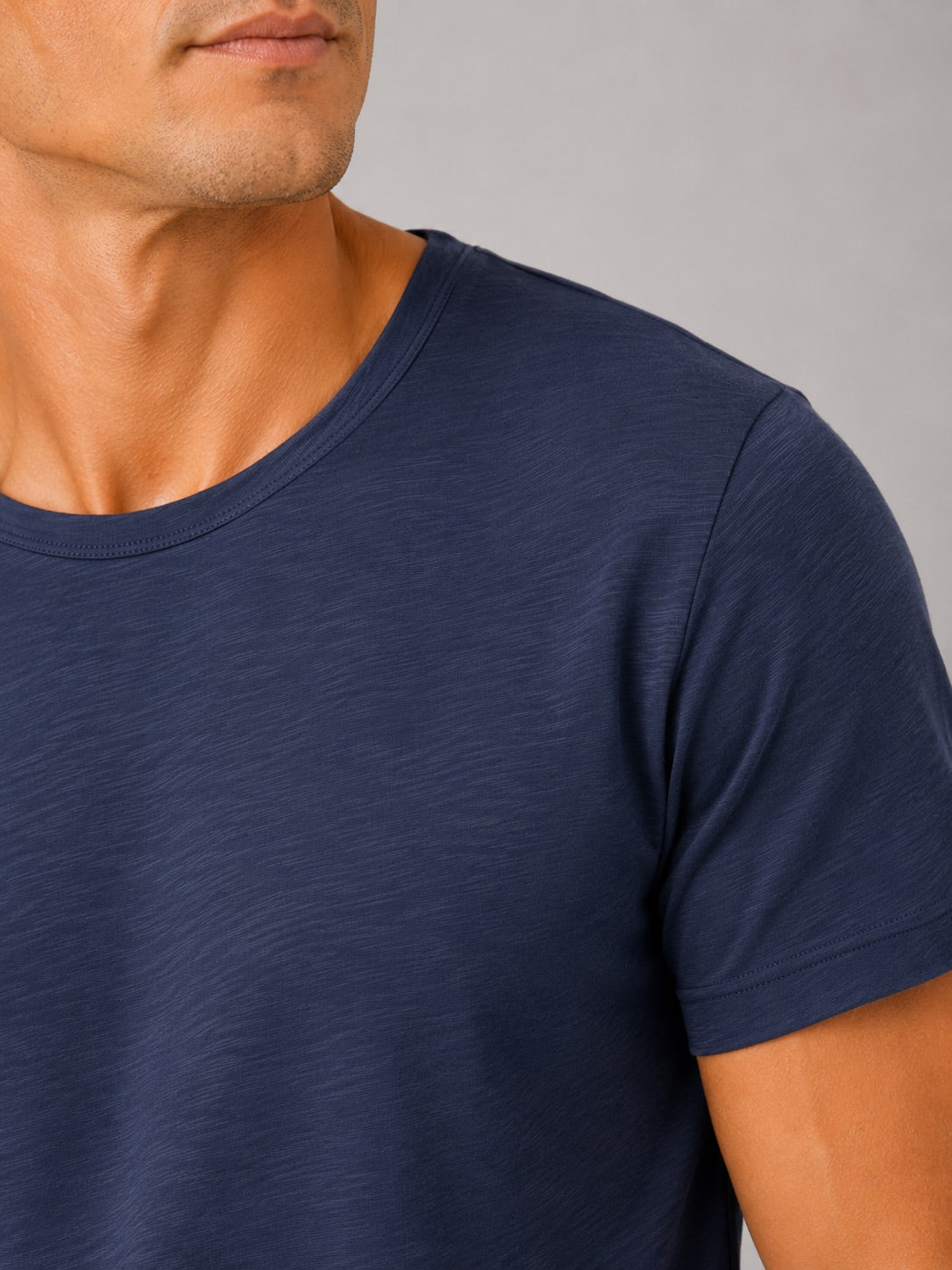 Men’s Crew Neck T-Shirt 100% Cotton Soft Short Sleeve Summer Top for Homewear and Casual Wear