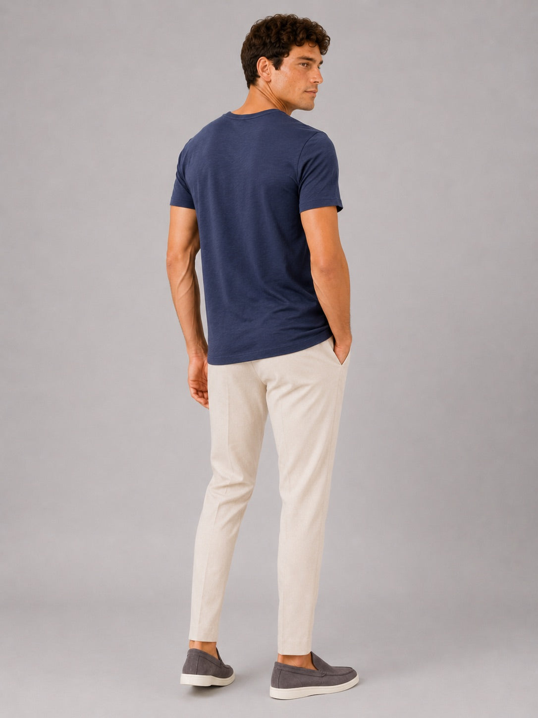 Men’s Crew Neck T-Shirt 100% Cotton Soft Short Sleeve Summer Top for Homewear and Casual Wear