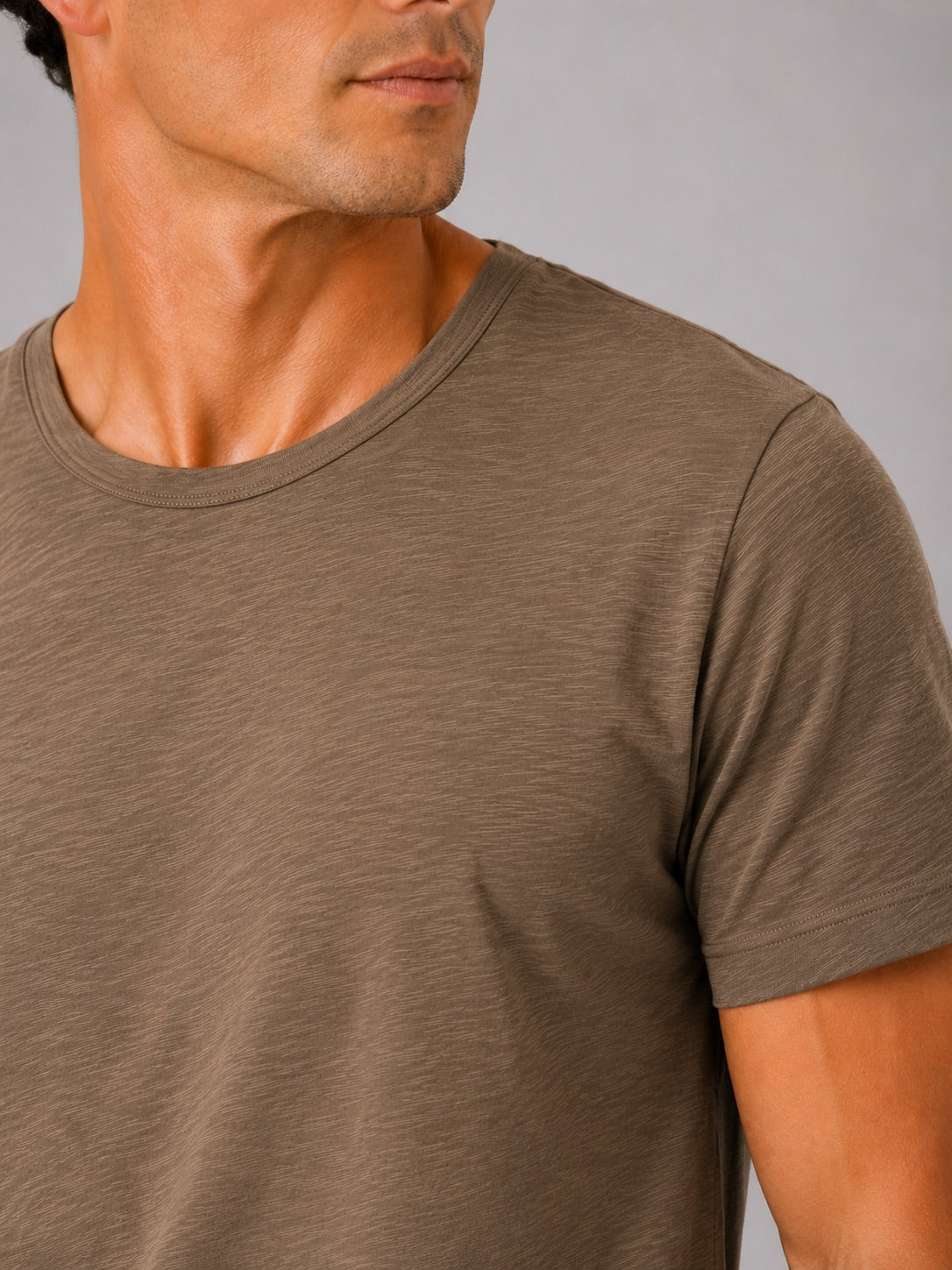 Men’s Crew Neck T-Shirt 100% Cotton Soft Short Sleeve Summer Top for Homewear and Casual Wear