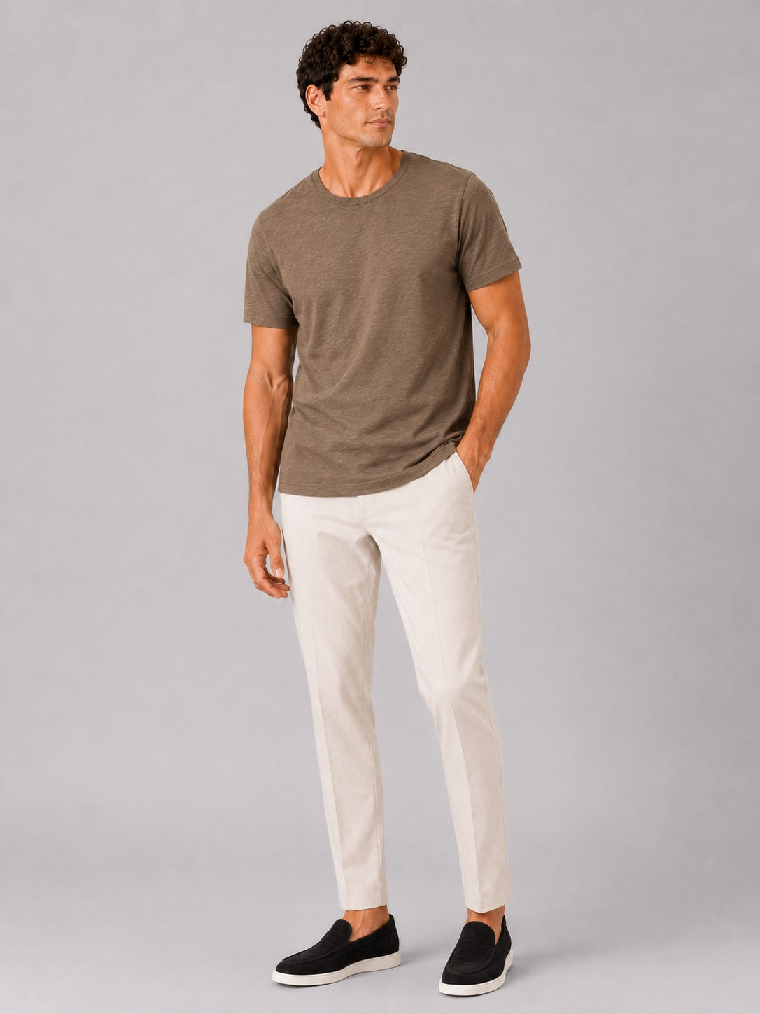 Men’s Crew Neck T-Shirt 100% Cotton Soft Short Sleeve Summer Top for Homewear and Casual Wear