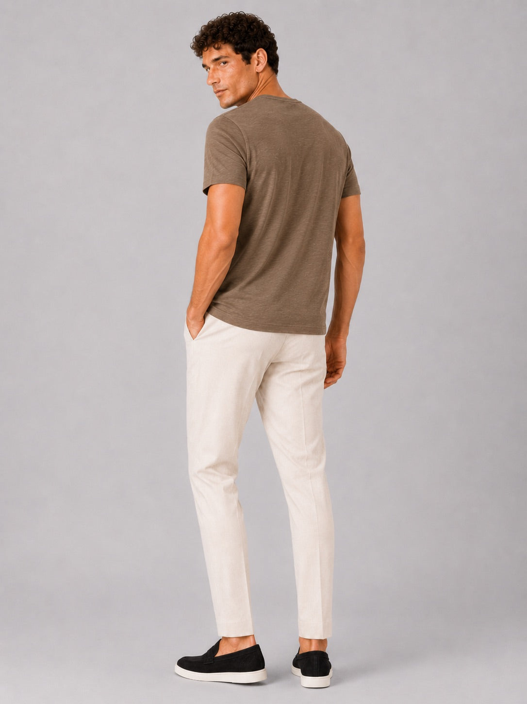 Men’s Crew Neck T-Shirt 100% Cotton Soft Short Sleeve Summer Top for Homewear and Casual Wear