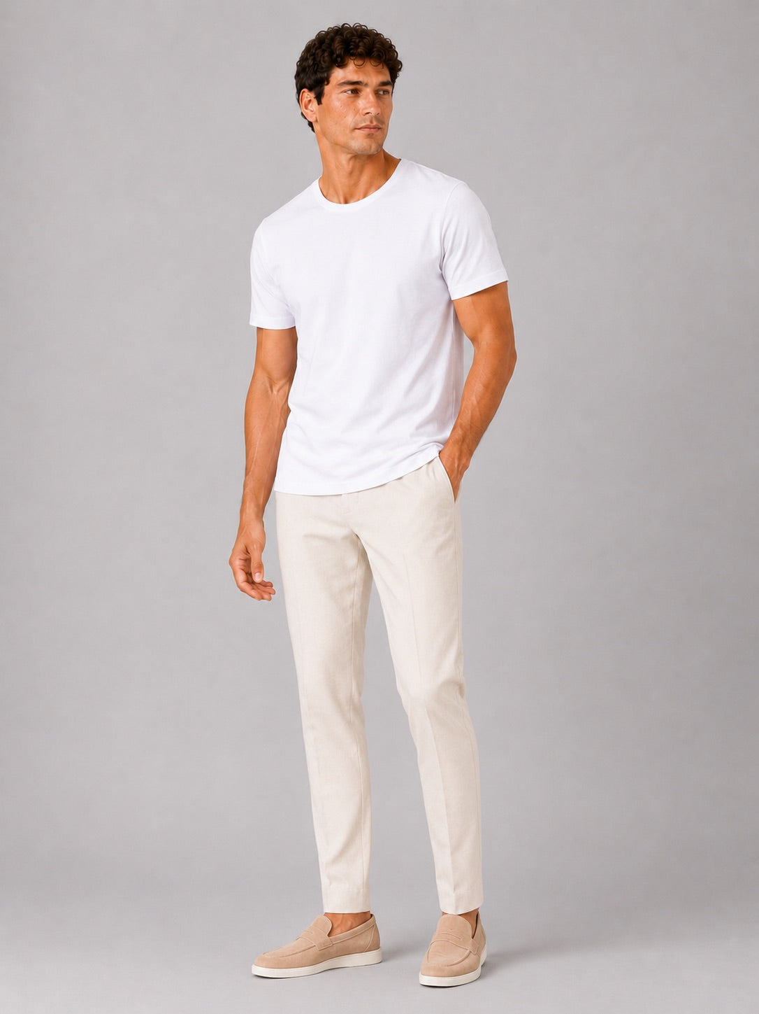 Men’s Crew Neck T-Shirt 100% Cotton Soft Short Sleeve Summer Top for Homewear and Casual Wear