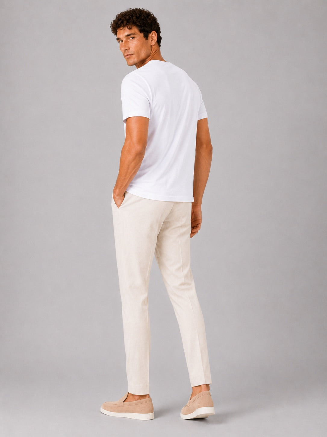Men’s Crew Neck T-Shirt 100% Cotton Soft Short Sleeve Summer Top for Homewear and Casual Wear