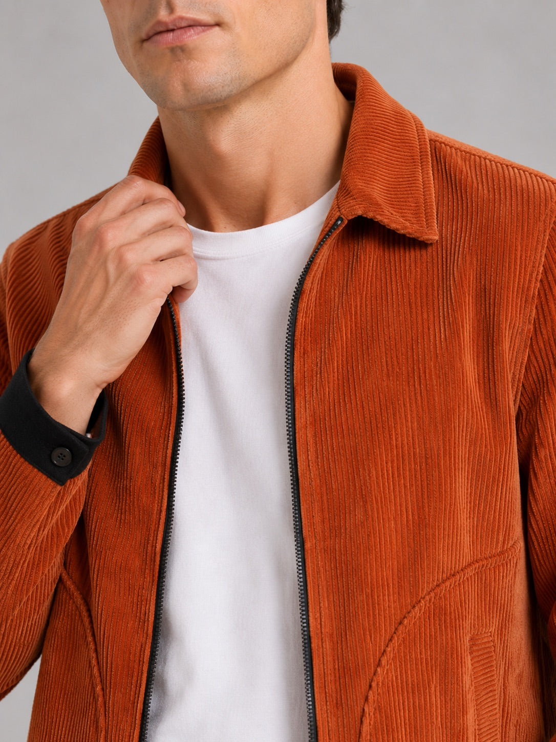 Men’s Corduroy Autumn Jacket Thick Warm Autumn Casual Jacket for Outdoor and Everyday Wear