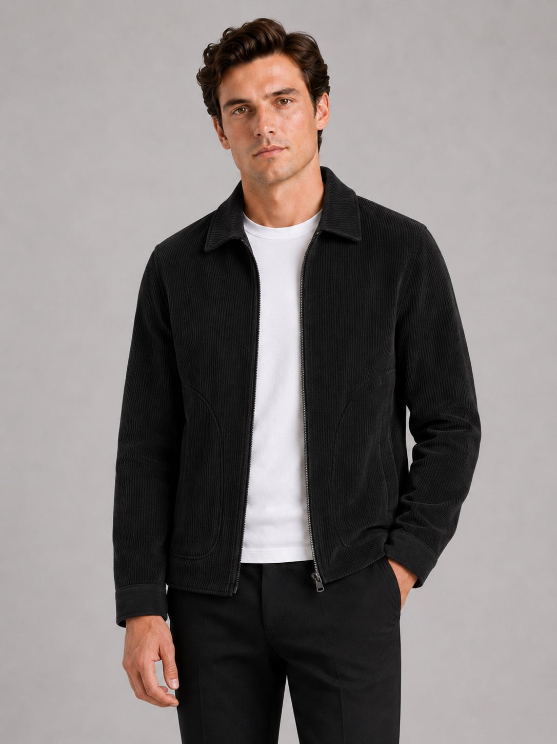 Men’s Corduroy Autumn Jacket Thick Warm Autumn Casual Jacket for Outdoor and Everyday Wear