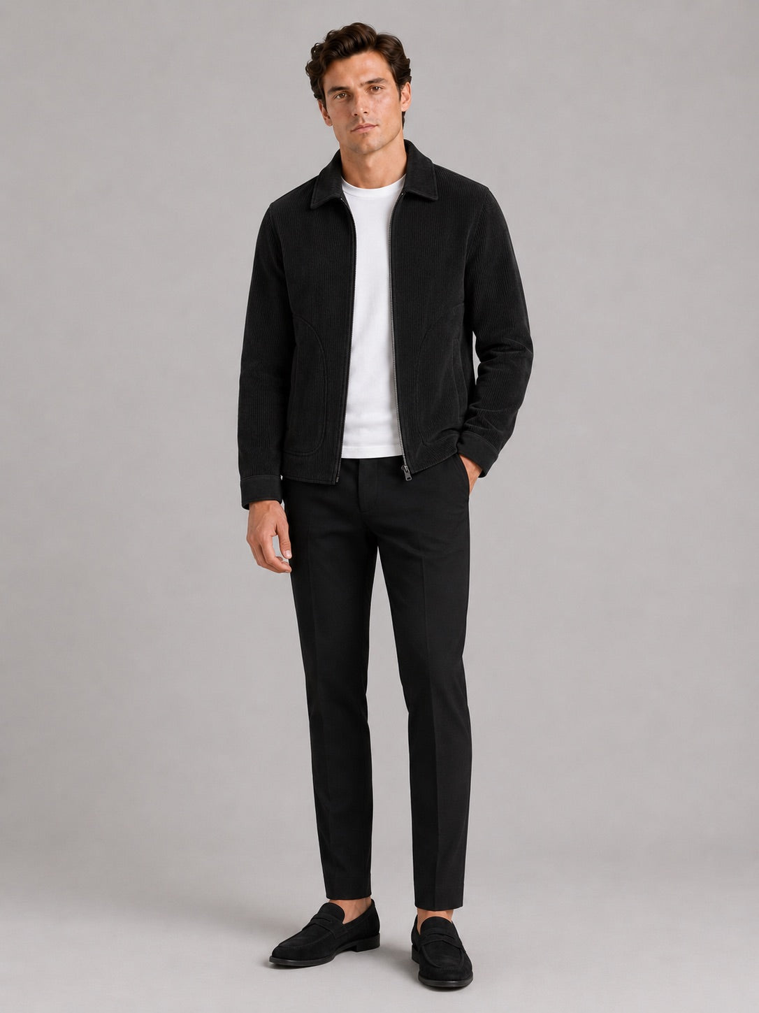 Men’s Corduroy Autumn Jacket Thick Warm Autumn Casual Jacket for Outdoor and Everyday Wear