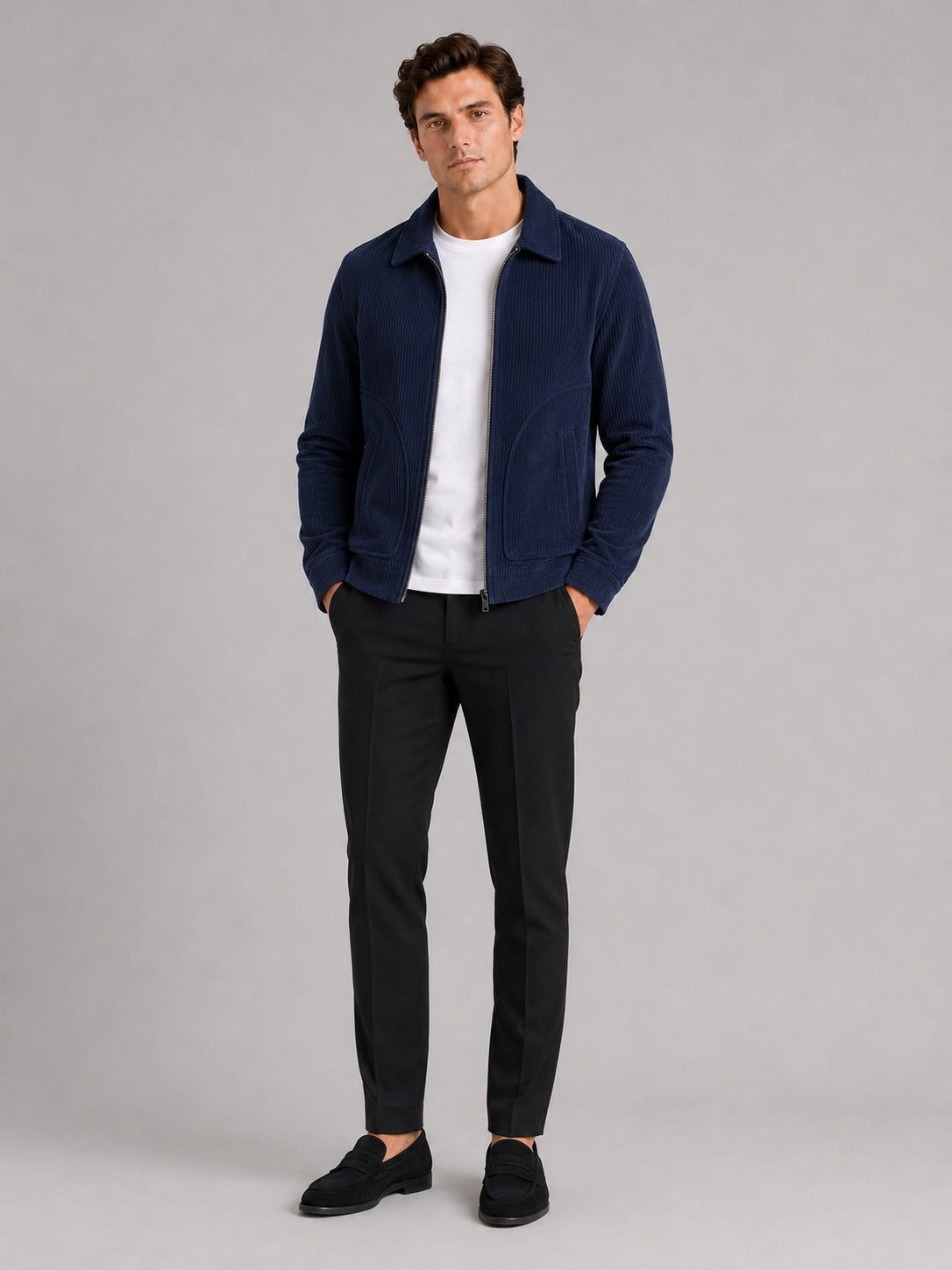 Men’s Corduroy Autumn Jacket Thick Warm Autumn Casual Jacket for Outdoor and Everyday Wear