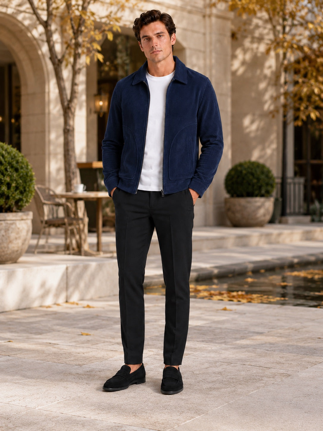Men’s Corduroy Autumn Jacket Thick Warm Autumn Casual Jacket for Outdoor and Everyday Wear
