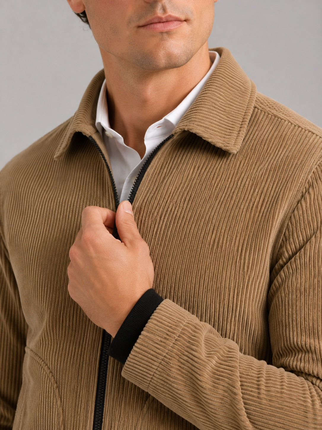 Men’s Corduroy Autumn Jacket Thick Warm Autumn Casual Jacket for Outdoor and Everyday Wear
