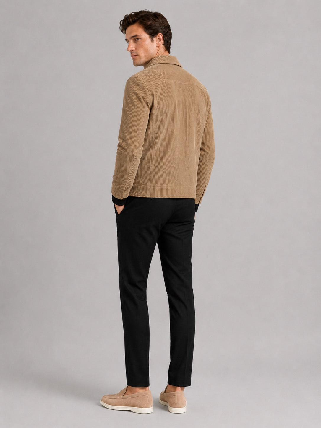 Men’s Corduroy Autumn Jacket Thick Warm Autumn Casual Jacket for Outdoor and Everyday Wear