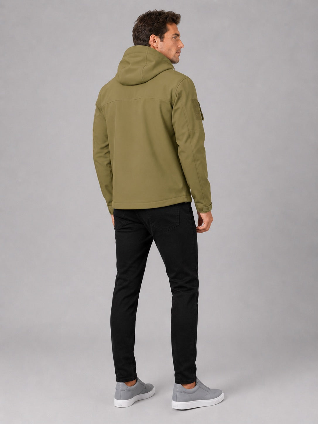 Men’s Soft Shell Tactical Work Wear Jacket Windproof Waterproof Hooded Autumn Jacket for Outdoor Work and Hiking Wear
