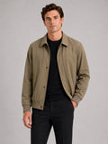 Men’s Lapel Autumn Jacket Solid Colour Lightweight Spring Autumn Casual Coat for Business Casual and Everyday Wear