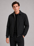Men’s Fleece Lined Autumn Jacket Turn-Down Collar Thick Warm Autumn Winter Coat For Business Casual and Everyday Wear