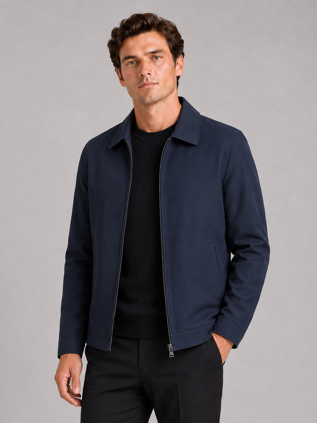 Men’s Fleece Lined Autumn Jacket Turn-Down Collar Thick Warm Autumn Winter Coat For Business Casual and Everyday Wear