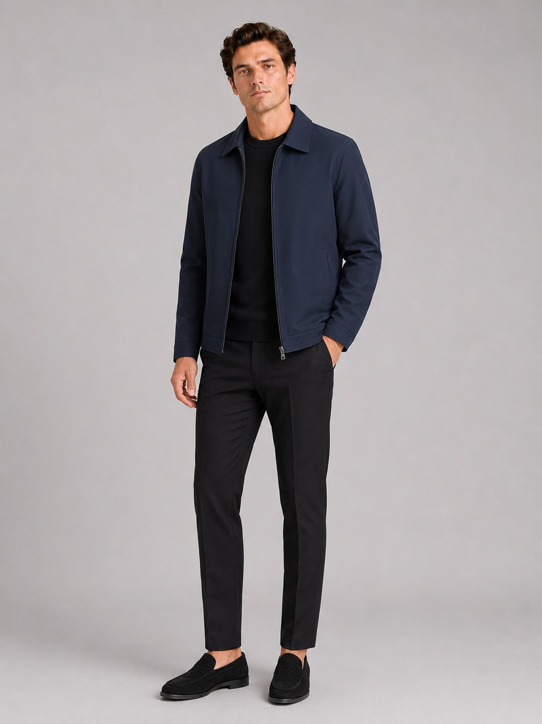Men’s Fleece Lined Autumn Jacket Turn-Down Collar Thick Warm Autumn Winter Coat For Business Casual and Everyday Wear