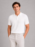 Men’s Knit Polo Shirt Short Sleeve Breathable Solid Colour Summer Polo for Casual and Vacation Wear