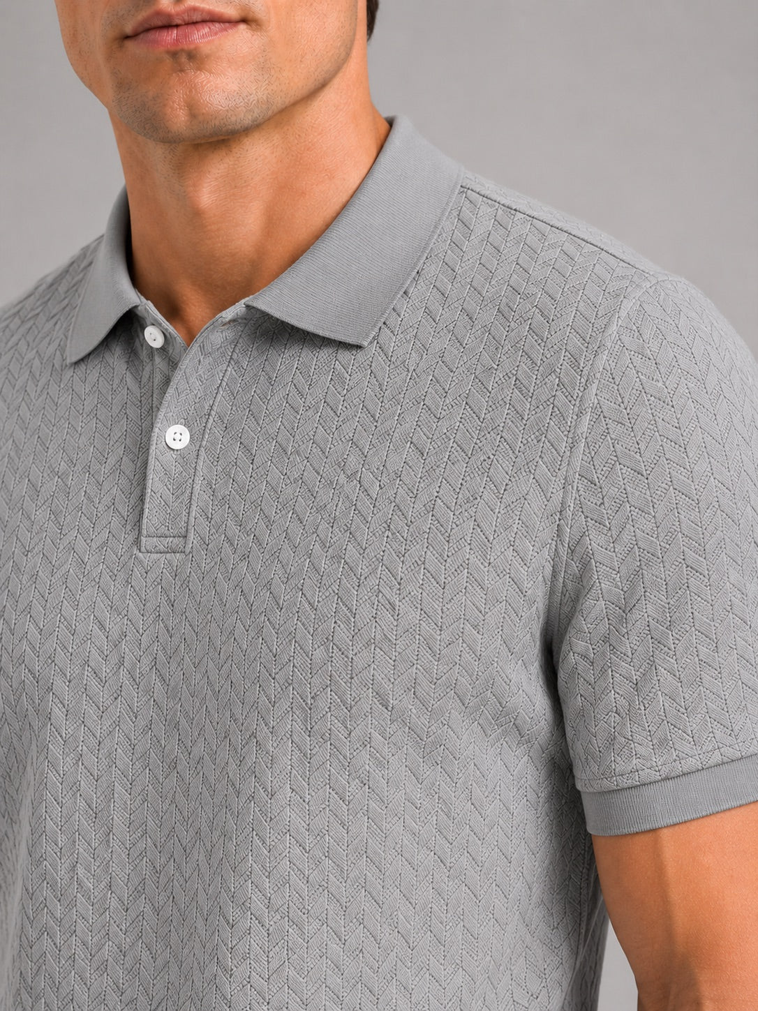 Men’s Knit Polo Shirt Short Sleeve Breathable Solid Colour Summer Polo for Casual and Vacation Wear