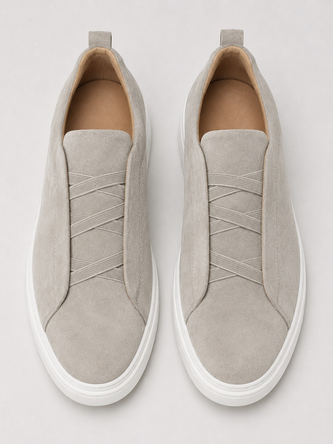 Men’s Suede Slip-On Trainers Lightweight Comfortable Casual Summer Shoes for Travel and Everyday Wear