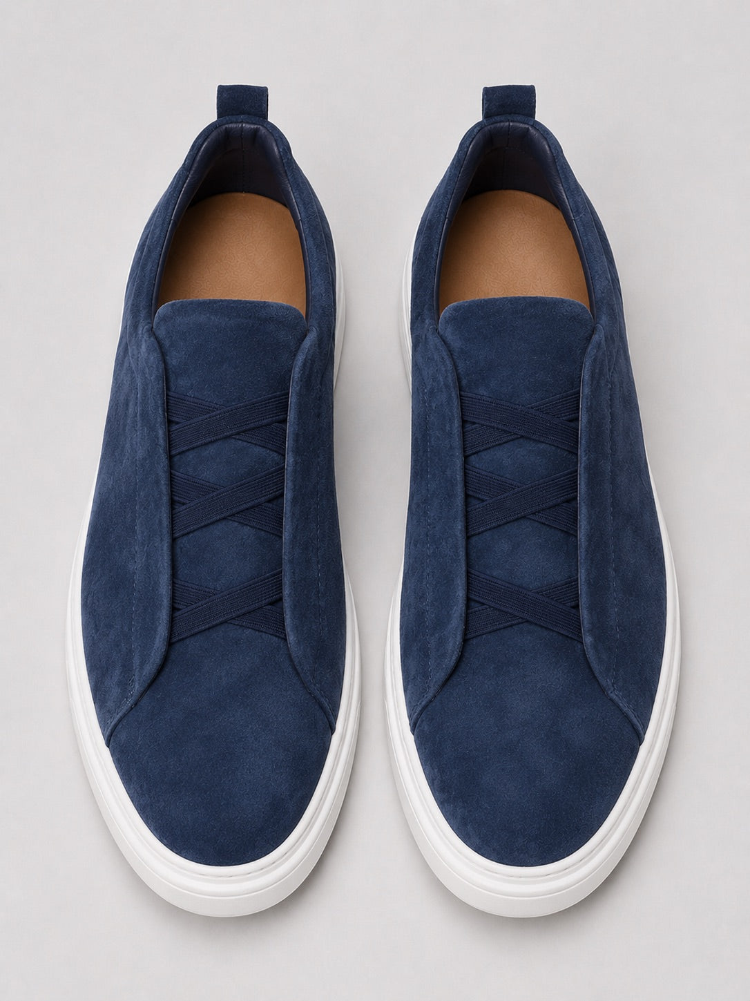 Men’s Suede Slip-On Trainers Lightweight Comfortable Casual Summer Shoes for Travel and Everyday Wear