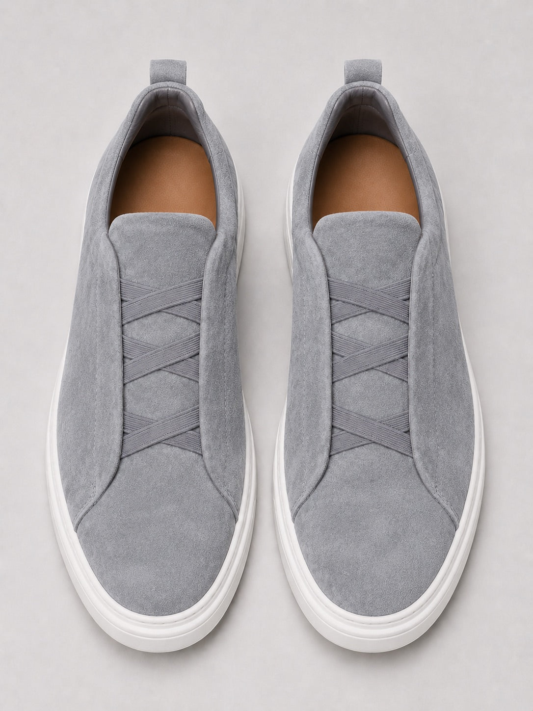 Men’s Suede Slip-On Trainers Lightweight Comfortable Casual Summer Shoes for Travel and Everyday Wear