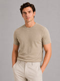 Men’s Knit Crew Neck T-Shirt Breathable Short Sleeve Lightweight Summer Top for Casual Everyday And Vacation Wear