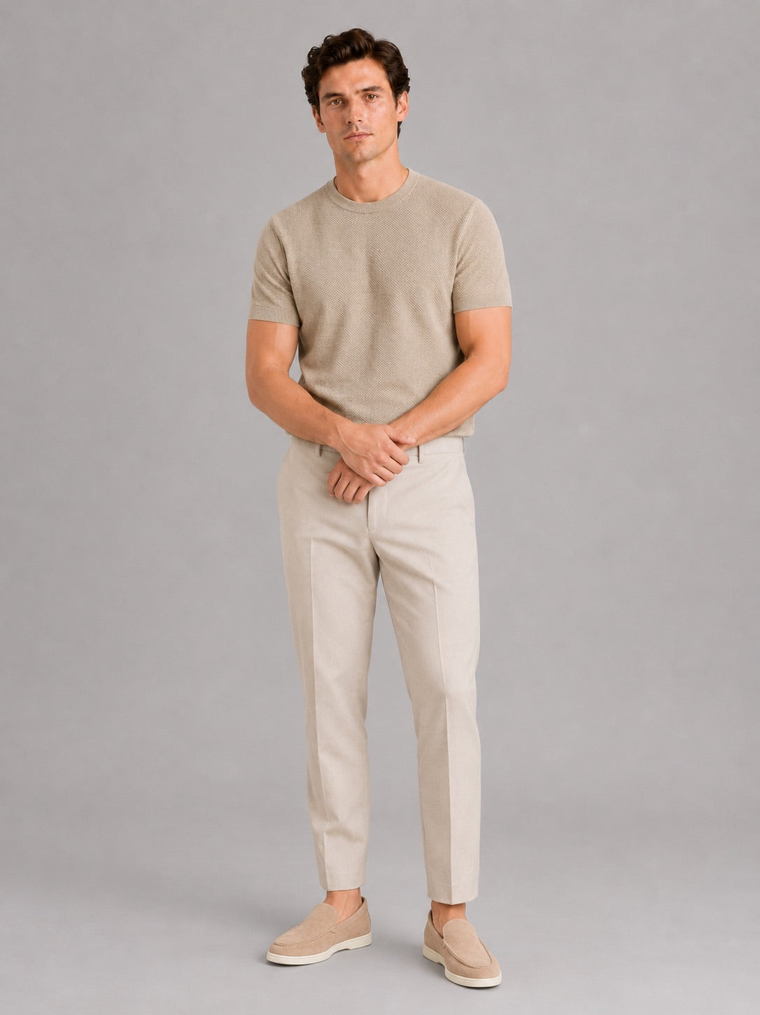 Men’s Knit Crew Neck T-Shirt Breathable Short Sleeve Lightweight Summer Top for Casual Everyday And Vacation Wear