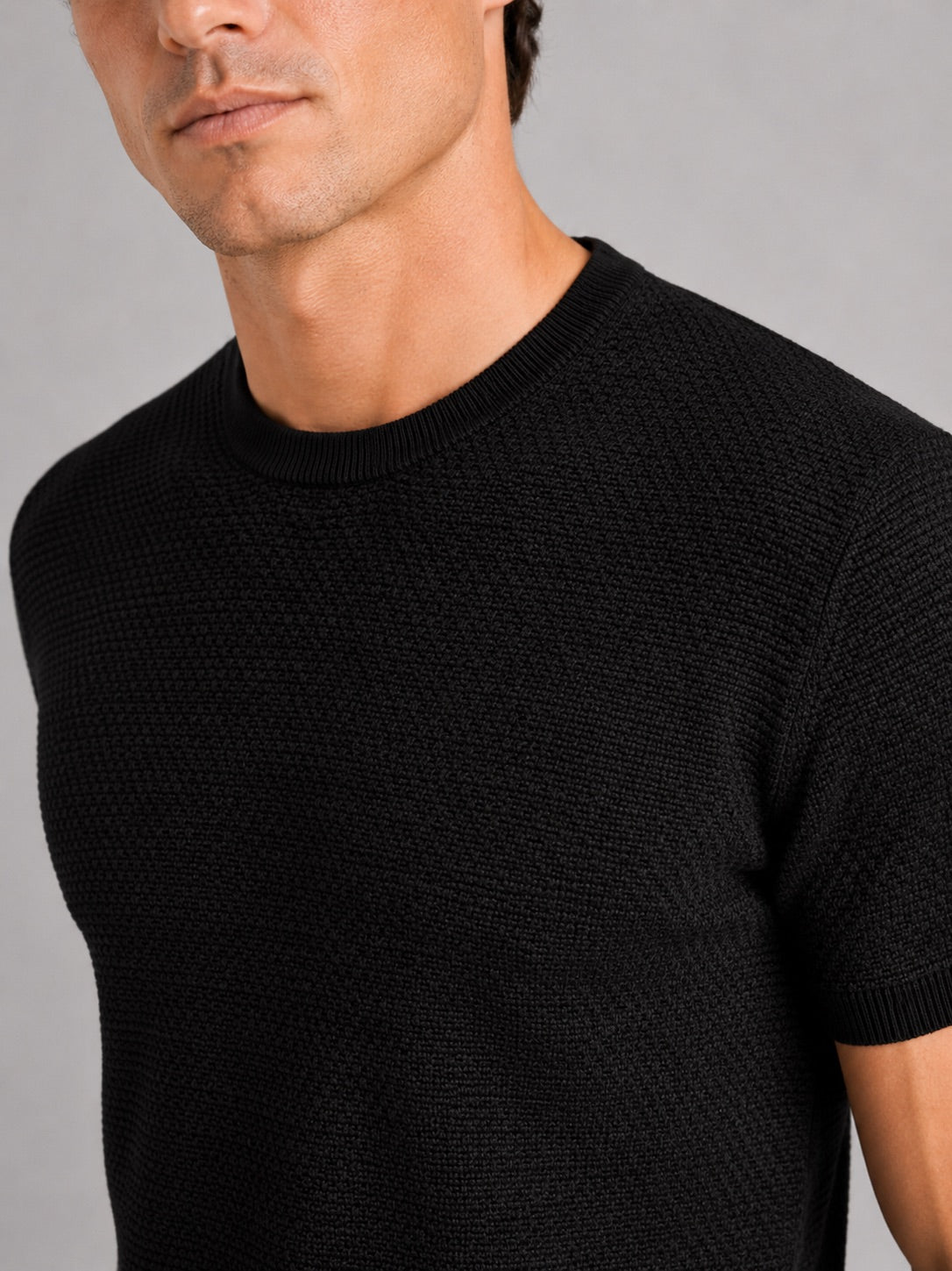 Men’s Knit Crew Neck T-Shirt Breathable Short Sleeve Lightweight Summer Top for Casual Everyday And Vacation Wear