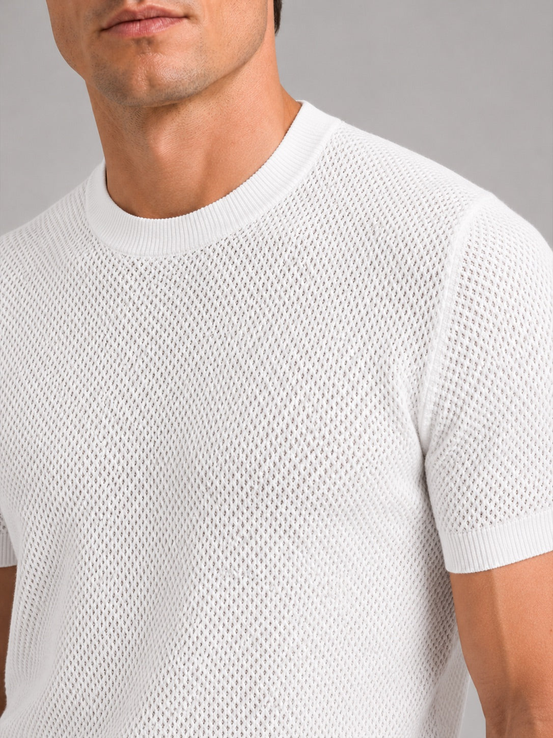 Men’s Knit Crew Neck T-Shirt Breathable Short Sleeve Lightweight Summer Top for Casual Everyday And Vacation Wear