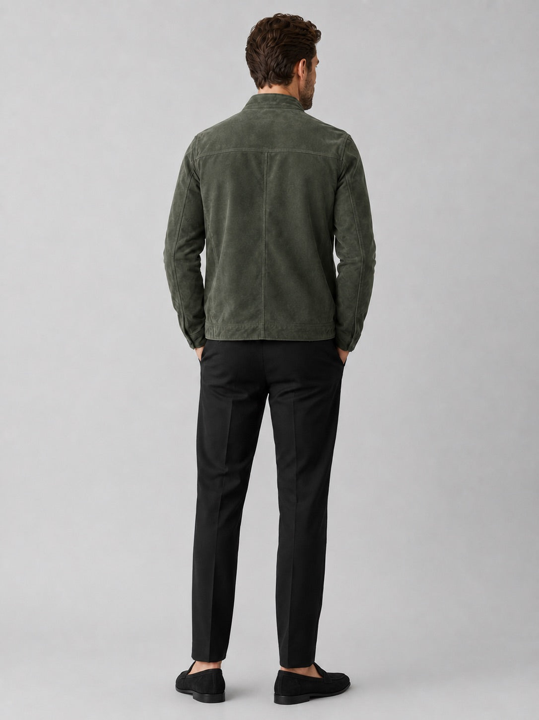 Men’s Suede Chore Jacket Soft Fabric Casual Outerwear Autumn Jacket for Daily Wear, Streetwear and Outdoor Use