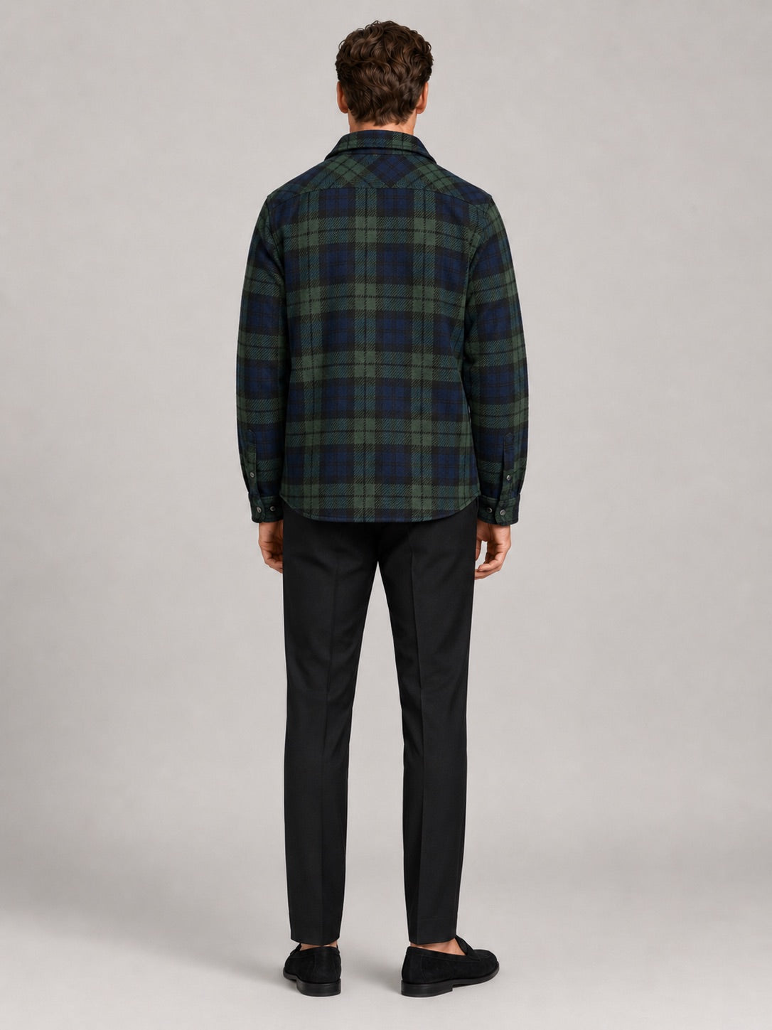 Men’s Quilted Jacket Check Flannel Lined Casual Winter Autumn Jacket for Outdoor and Everyday Wear