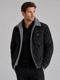 Men’s Fleece Lined Denim Jacket Thick Warm Winter Autumn Jacket for Outdoor and Everyday Wear
