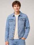 Men’s Denim Jacket Slim Fit Cotton Vintage Autumn Jacket for Everyday and Streetwear Wear