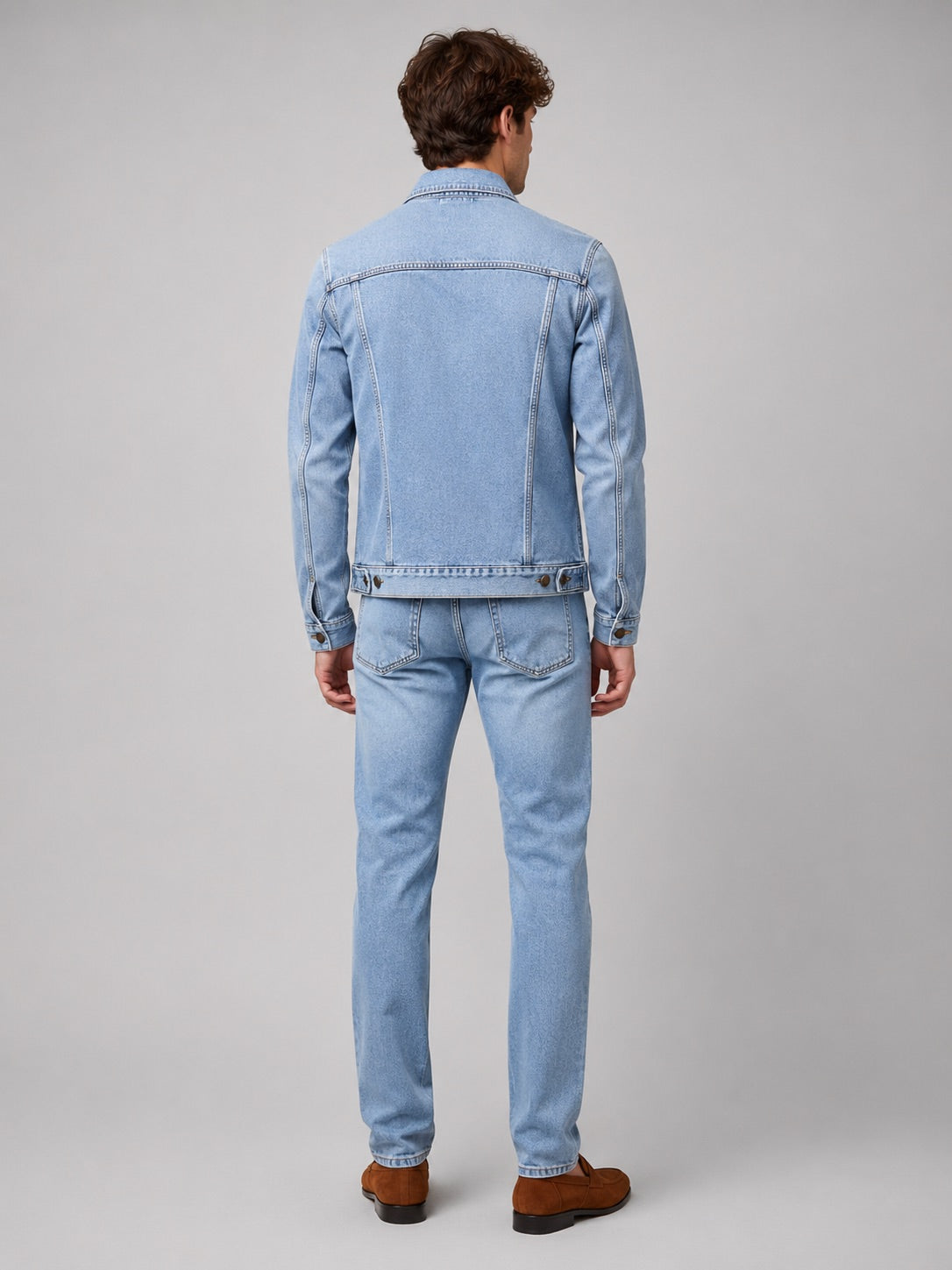 Men’s Denim Jacket Slim Fit Cotton Vintage Autumn Jacket for Everyday and Streetwear Wear