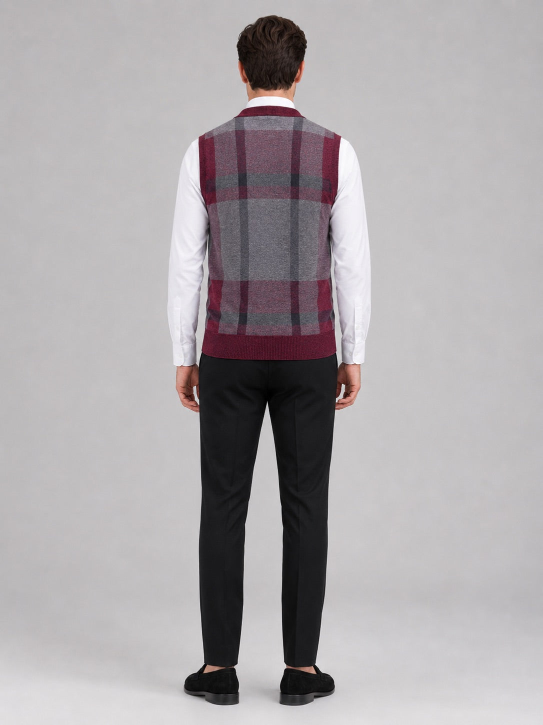 Men’s Fleece Sleeveless Jumper V-Neck Button Front Knit Autumn Winter Layer for Business Casual and Everyday Wear