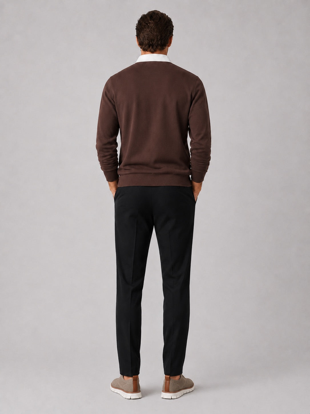 Men’s Rugby Polo Long Sleeve Loose Fit Knit Autumn Casual Rugby Shirt for Everyday and Business Casual Wear