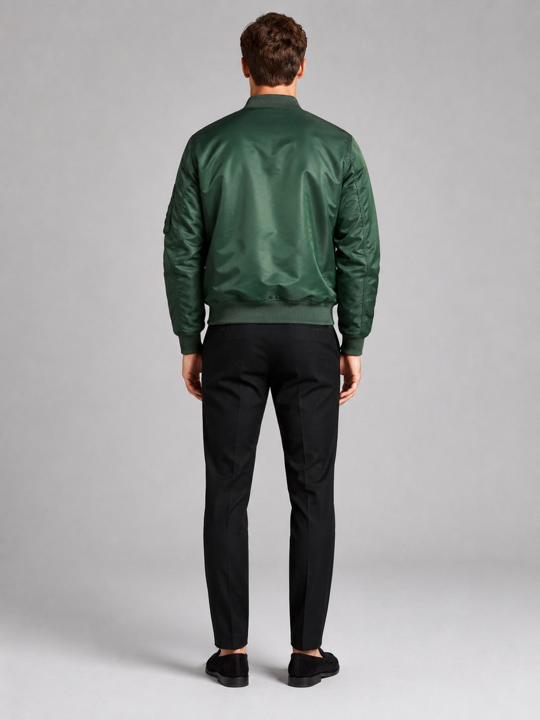 Men’s Bomber Autumn Jacket Windbreaker Zip-Up Flight Coat Autumn Casual Outerwear for Everyday and Streetwear Wear