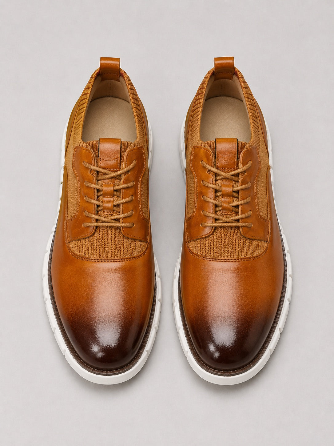 Men’s Comfort Dress Shoes Lace-Up Round Toe Non-Slip Casual Business Shoes for Office and Everyday Wear