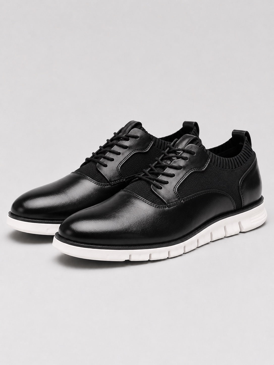 Men’s Comfort Dress Shoes Lace-Up Round Toe Non-Slip Casual Business Shoes for Office and Everyday Wear